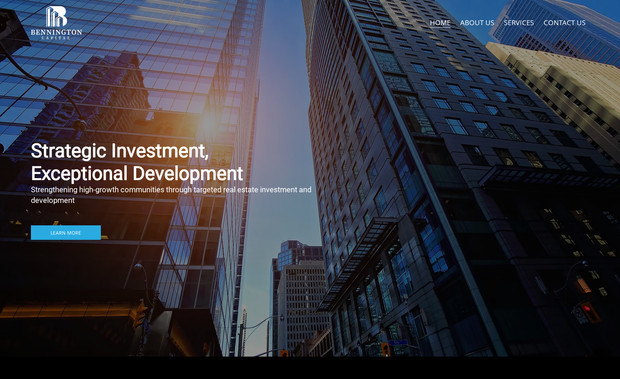 Bennington Capital: We designed the website for Bennington Capital (https://benningtoncapital.com) using Wix Studio to reflect the firm's sophisticated approach to real estate development and venture investment. The site features a clean, modern layout with high-quality imagery and intuitive navigation, effectively communicating Bennington Capital's mission to strengthen high-growth communities through targeted real estate investment and development. Visitors can easily explore the company's services, including residential and commercial property development, strategic capital placement in multifamily and retail ventures, and value creation through transforming underperforming assets.

Built with responsiveness and scalability in mind, the website ensures optimal performance across all devices. It highlights Bennington Capital's impressive track record, showcasing over 30 years of combined expertise, enhancement of 16+ properties, and over $26 million in development and multifamily investment projects. The design aligns with the firm's commitment to creating sustainable growth and returns, providing a professional and user-friendly platform for potential investors and partners to connect and learn more about their impactful work.