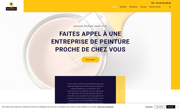 BATI PEINTURE - 91:  1er page Google : peintre 91 