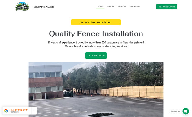 GMP Fences: Rediseño de página web