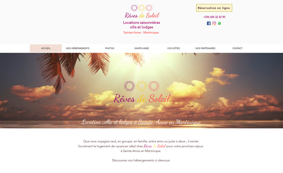 Rêves de Soleil: Optimisation du web design
Optimisation du référencement naturel
Intégration module de réservation en ligne