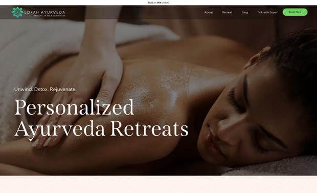 Lokah Ayurveda: I built a fully custom website for Lokah Ayurveda using Wix Studio, completing the entire design-to-development process within just one week. The website reflects the essence of Ayurveda, with a modern, user-friendly layout that highlights their retreats, therapies, and personalized wellness packages.

Key features include:

Integrated booking system to streamline customer appointments.
A dynamic service showcase for packages like Detox, Stress Relief, and Panchakarma.
Responsive design optimized for all devices.
24/7 online presence to boost their business visibility and engagement.
Since launch, the client has experienced growth in inquiries and bookings, leveraging the website as a powerful tool to attract wellness seekers from across the globe.

This project exemplifies how I harness Wix Studio to create both beautiful and functional websites, helping businesses thrive online.