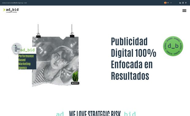 adbid: Creation and management of one of the biggest advertising agencies in Colombia and México.