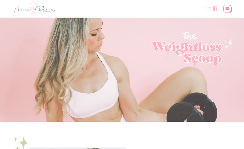 The Weightloss Scoop: This was a branding & web design project. This website was created in Wix Studio for a Registered Dietitian