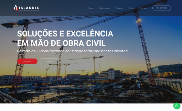 Islandia Construções: Site desenvolvido para Islandia Construções e Empreendimentos, um cliente que possui uma construtora. Cliente procurava refletir sua empresa em uma página WEB moderna e que passasse confiança. Fizemos isso pra ele.