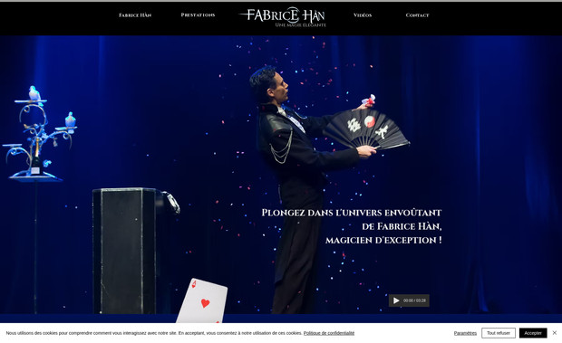 Fabrice Hàn magicien: Refonte totale du site + SEO