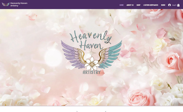 Heavenly Haven Art: This website is an art and custom keepsake business site.  