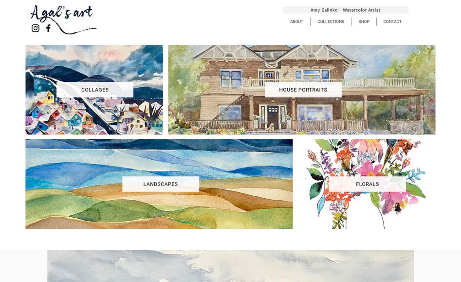 A Gal's Art: This was a complete re-design of the content of the original site to really showcase the artist's work and to make the design clean, fun, and fresh.