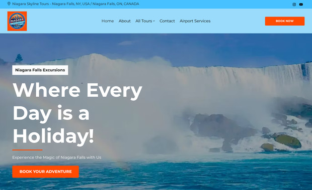 Niagara Falls Tours: Service Type : Website Redesign or Migration

Project Description :
We completely rebuilt this website on Wix to improve flexibility, usability, and performance. The previous version was difficult to manage, so we created a modern, easy-to-use design while preserving its original appearance and enhancing overall functionality. Additionally, we customized multiple sections and provided detailed client training for effortless website management, updates, and complete long-term control.