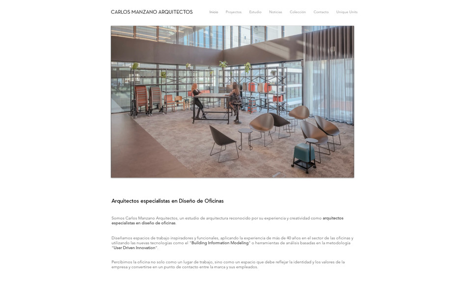 Manzano Arquitectos: SEO anual y rediseño de algunas secciones de la web. Ahora están en primera página para su nicho de mercado. 🚀