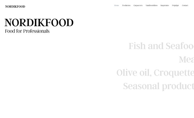 Nordikfood: Beperkte website voor een horeca-groothandel