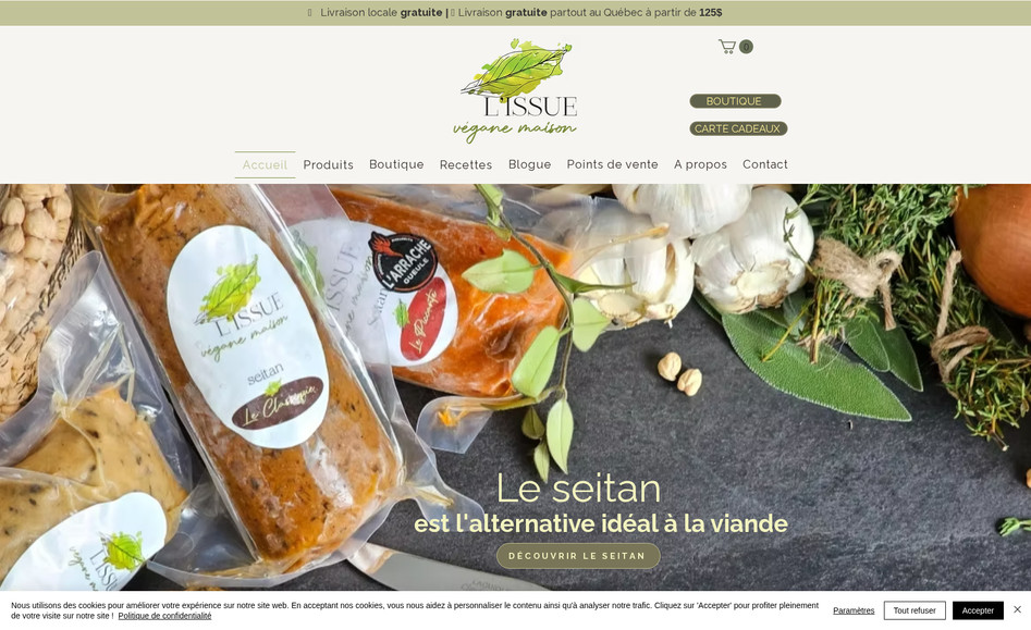 L'IssueVéganeMaison: Vente de produits végétaliens, le Seita. Nombreuses recettes en ligne