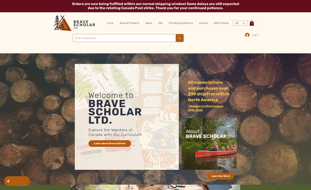 Brave Scholar Ltd.: Home Schooling Experts. Large online store for at home educators. 