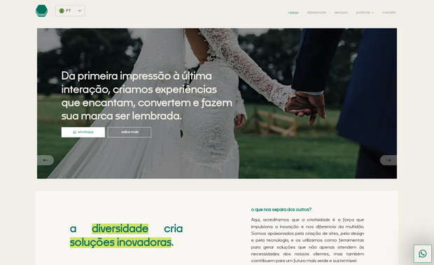 Verde: Nosso próprio website