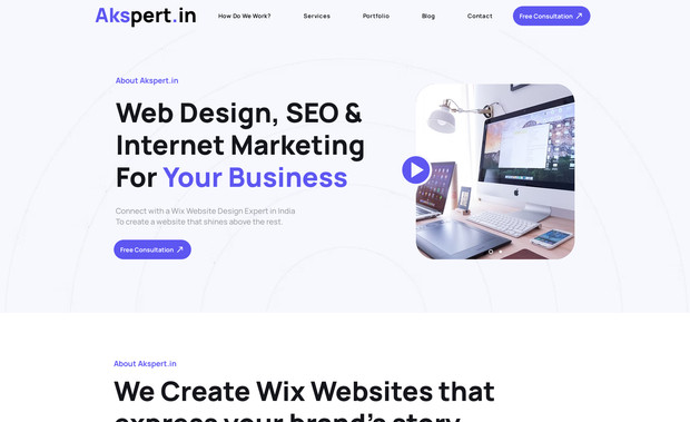Akspert.in: This website is created on Wix editor and is our agency website showcasing our services and portfolio. 