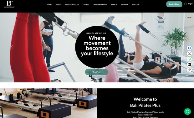 Bali Pilates Plus: Re - Design website 