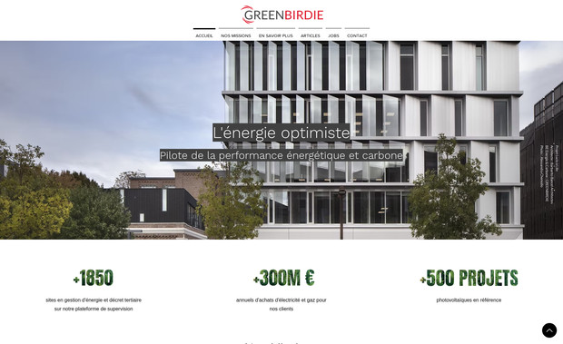 GREENBIRDIE: Refonte complète du site et dynamisation de son contenu. 