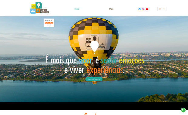 Cerrado Balonismo: Criamos esse site para uma empresa de balonismo de Brasília.