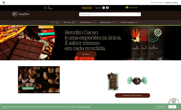 Cacau Show : Criação de site completo!