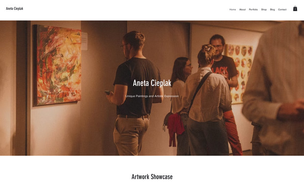 Aneta Cieplak: Integration von Shop, Portfolio und Blog für eine Künstlerin aus Zürich. Aneta Cieplak - Unique Paintings and Artistic Expression.