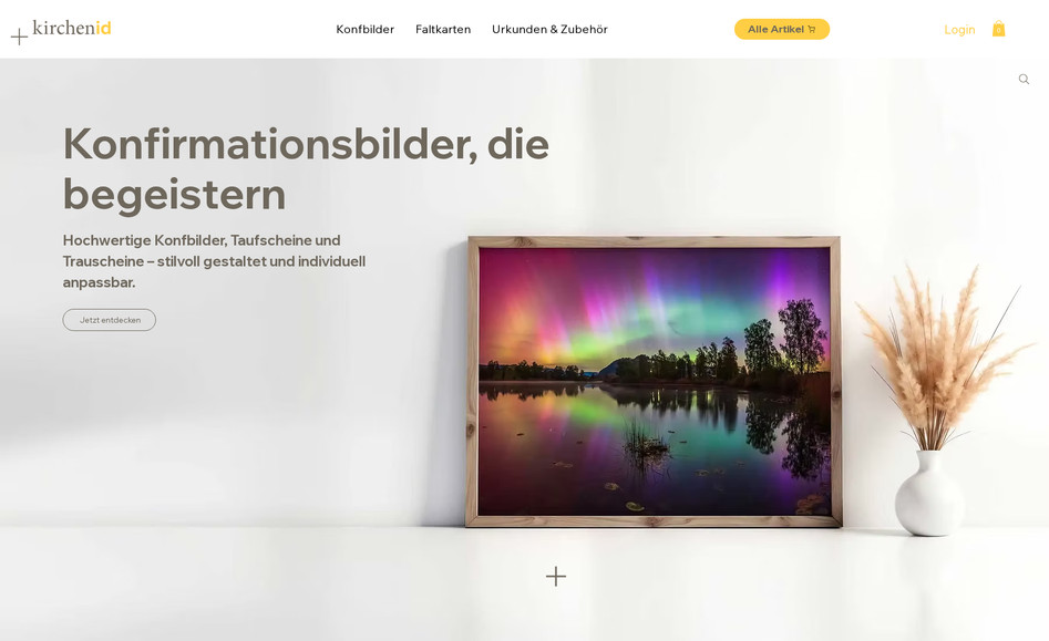 kirchenID: Gesamte Webseite, inkl. Redesign und umfangreichem Shop. Mit Anbindung an Pitchprint (OnlineGestaltung der Karten und Poster).

Umfang:
Struktur
Gestaltung
Produktebilder
Anbindungen

