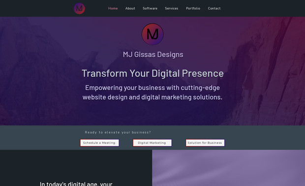 MJGissas Design: Designed and developed a custom website on Wix to showcase my web design and marketing services. The site is structured to attract, inform, and convert potential clients, integrating SEO best practices, clear service offerings, and an intuitive user experience.