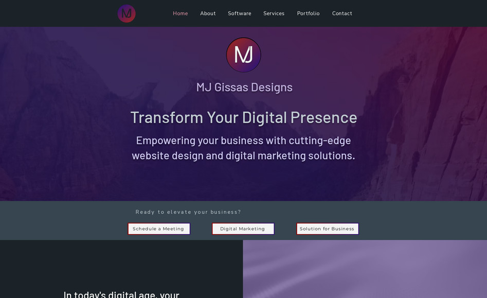 MJGissas Design: Designed and developed a custom website on Wix to showcase my web design and marketing services. The site is structured to attract, inform, and convert potential clients, integrating SEO best practices, clear service offerings, and an intuitive user experience.