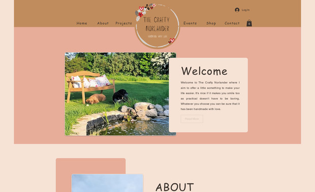 The Crafty Norlander: Full website created on the classic Wix editor. 