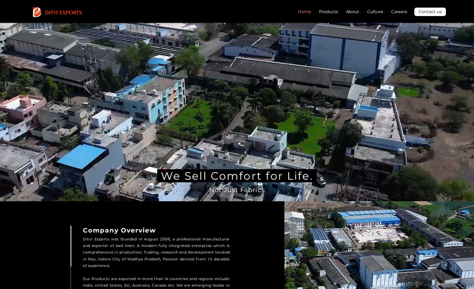 Ditvi Exports: Developed from scratch