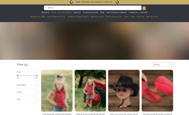 Western Kids Emp: This is my client website patty in which I design the mega menu and redesign the complete website.
