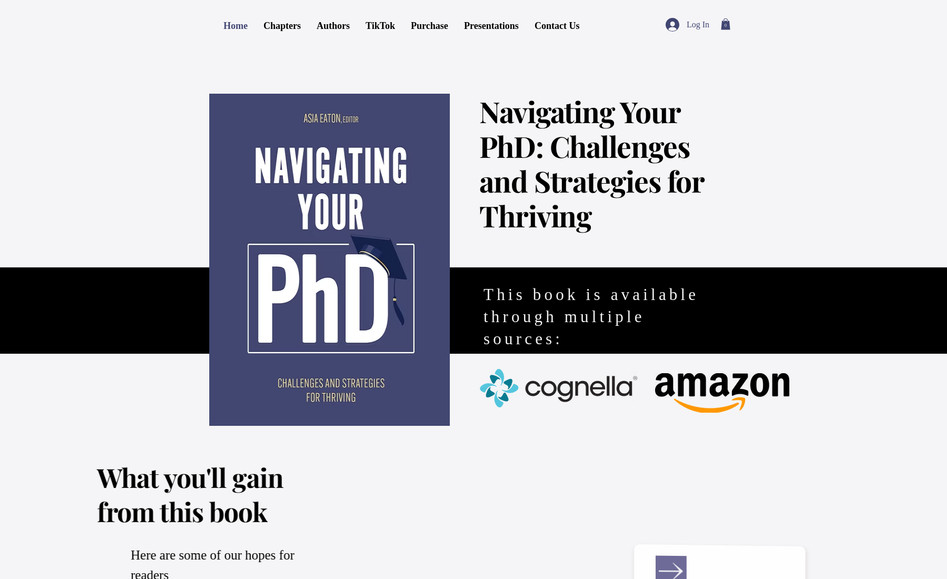 NavigatingYourPhD: This is my client Asia Eaton, for whom I fixed several design issues and performed mobile optimization.