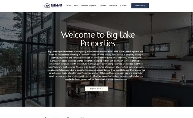 Big Lake Properties: I created a clean and professional website for Big Lake Properties, a business focused on Airbnb and property management. The site helps visitors easily learn about their services, view property listings, and contact the team. It works smoothly on mobile and desktop, and I optimized it for speed and SEO to help them get more bookings online.