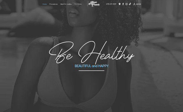 Atlantic Cosmetic MedSpa: Site redesign. The new site reflects Atlantic MedSpa's exotic and classy brand.