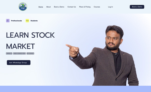 Stocks Pro Kannada: Our team had the privilege of designing and developing a dynamic website for Stocks Pro Kannada, ensuring it embodies their vision and resonates with their target audience. 
The website is a seamless blend of user-friendly navigation and aesthetically pleasing design. With sections tailored to highlight their courses, success stories, and expert insights, the platform serves as a digital gateway for aspiring traders to embark on their financial journey.

Through innovative features, intuitive layouts, and a responsive design, we've ensured the website reflects the professionalism and expertise of Stocks Pro Kannada. Together, we’re helping them extend their reach and inspire more learners across the region to achieve trading success.