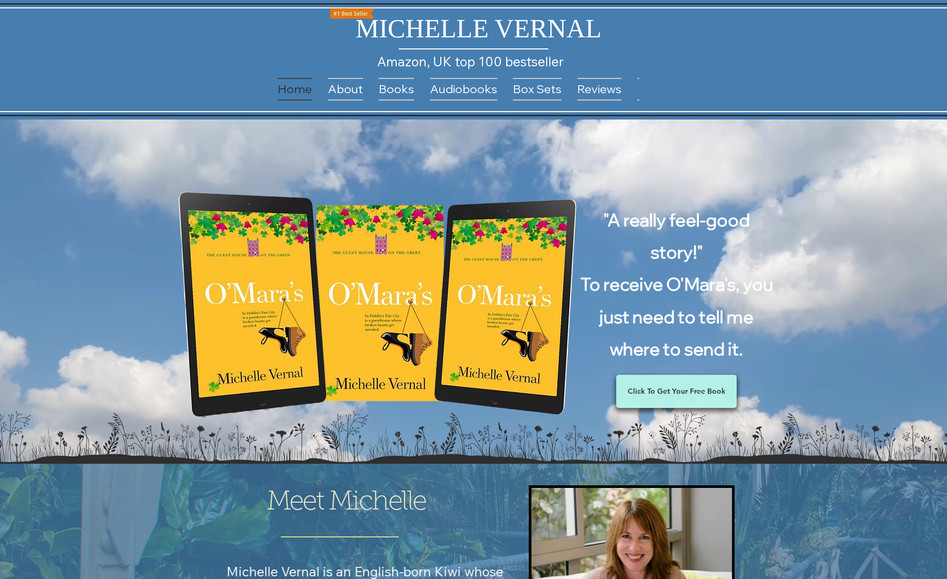 Michelle Vernal: Michelle Vernal wanted a soft, inviting site to attract readers! 