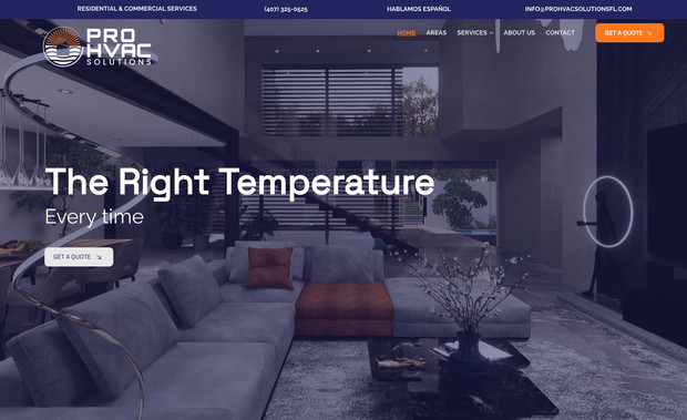 Pro HVAC Solutions: Web Design