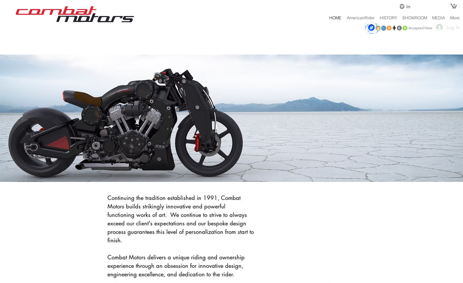 Combat Motors: We enhanced the SEO for Combat Motors’ website, ensuring it ranks highly in search results and attracts the right audience. By strategically optimizing keywords related to bespoke motorcycle design, innovative engineering, and personalized riding experiences, we increased the site’s visibility. We also focused on improving on-page SEO elements, such as meta tags, headers, and image alt text, while ensuring the content was both compelling and search-engine friendly. This optimization not only bolstered the site’s organic search rankings but also helped Combat Motors reach more enthusiasts who value quality, innovation, and a unique riding experience.