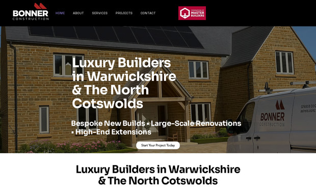Bonner Construction: This client had already created their website, but was struggling with SEO and getting the site to perform and be found on Google. We completely optimised the site front and back end, made some design/layout changes to the homepage and contact page only at this point and resubmitted the site to Google for indexing.

Within 24 hours the site was already page 1 for it's main services and keyword targeting. Clearly the client was happy and we were very pleased with this result, especially in such a short period of time.

It was great to work on!

BBWD