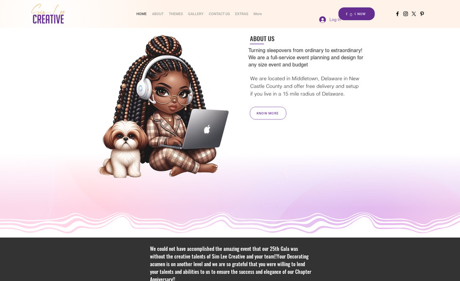 Sim Lee Creative LLC: Turning sleepovers from ordinary to extraordinary!
Located in Middletown, Delaware in New Castle County and offer free delivery and setup if you live in a 15 mile radius of Delaware.