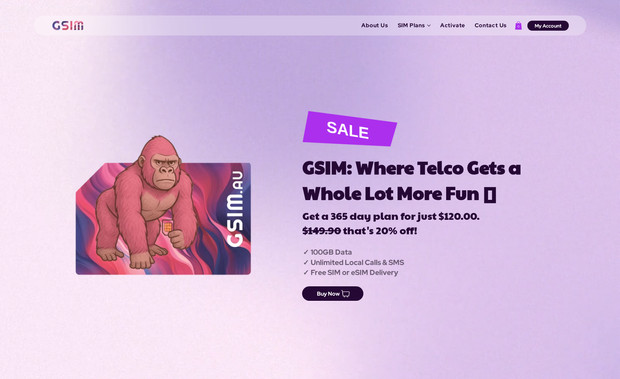 G SIM: Designed By WIX STUDIO