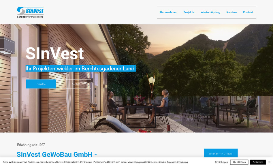 SInVest GmbH: 4 Corporate Websites für inhabergeführte Unternehmensgruppe