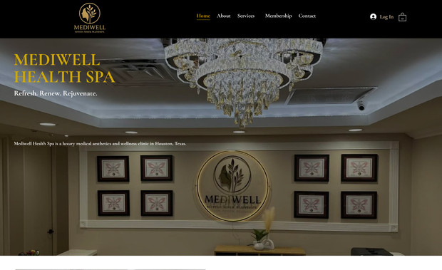 Medical Spa: A modern, high-end Wix Studio website designed for Mediwell Health Spa, a luxury medical aesthetics clinic in Houston, Texas. The site blends a serene spa aesthetic with clinical professionalism, showcasing services such as IV hydration therapy, Botox®, dermal fillers, weight loss programs, and massage therapy. Built with a clean, responsive layout, integrated booking functionality, and tiered membership plans, the project emphasizes user experience, elegant branding, and optimized SEO for local visibility.