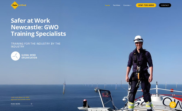 SAFER AT WORK: Website design and build using the existing branding 