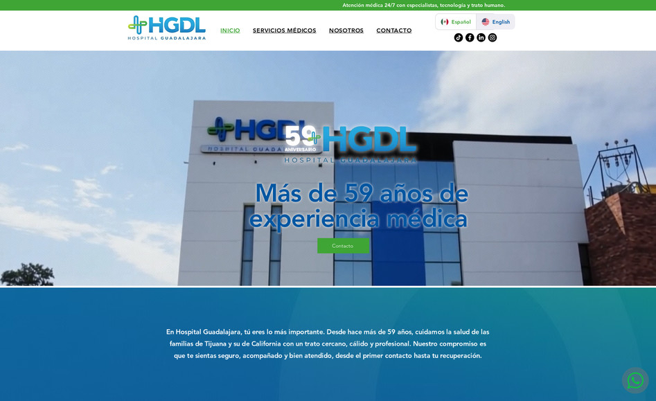 Hospital Guadalajara: Rediseño de Sitio web