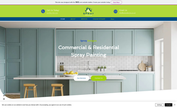 Spray Design: I made designed and develop this site. The most interesting part was the coding part.