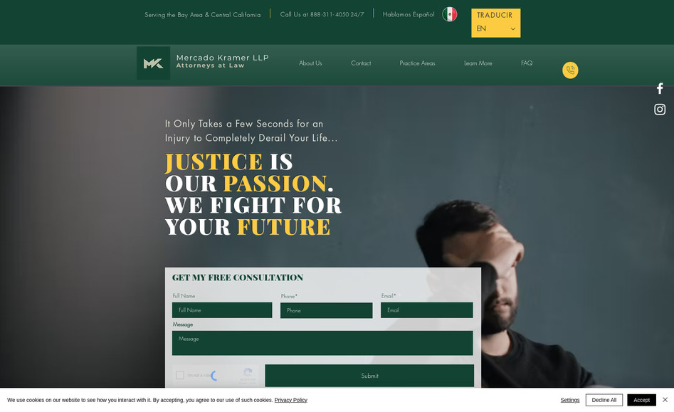 Mercado Kramer LLP Attorneys at Law: Website design and implementation project for Mercado Kramer LLP. 