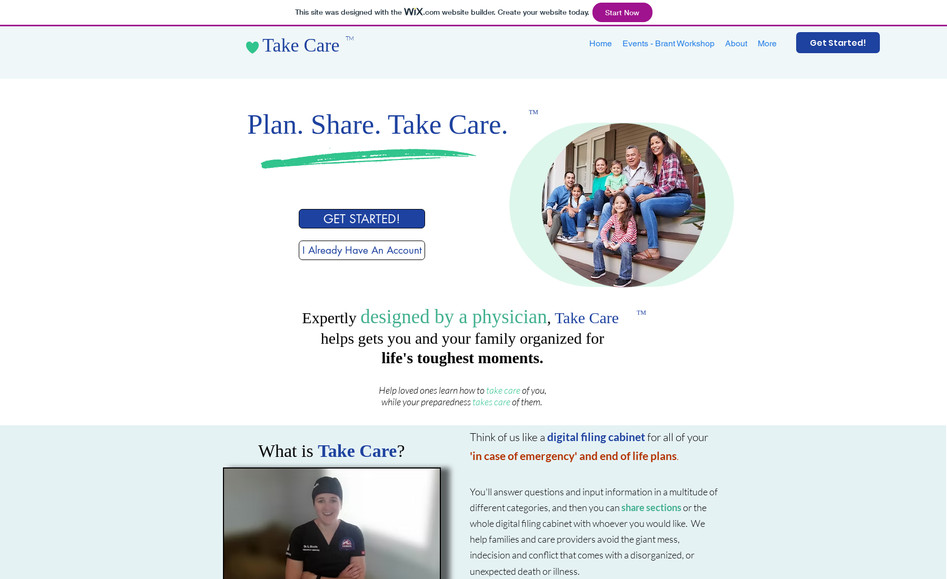 Take Care Together: Physician built digital platform to 

Get organized for aging, illness and end of life