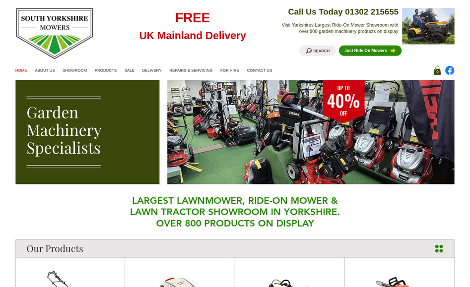 South Yorkshire Mowers: South Yorkshire Mowers are based in Doncaster and are Garden Machinery Specialists. We designed and built this eCommerce website which includes a wide range of easy to navigate product pages. These clients were keen to get hands on and after some basic training and ongoing support from us can now add new products themselves.