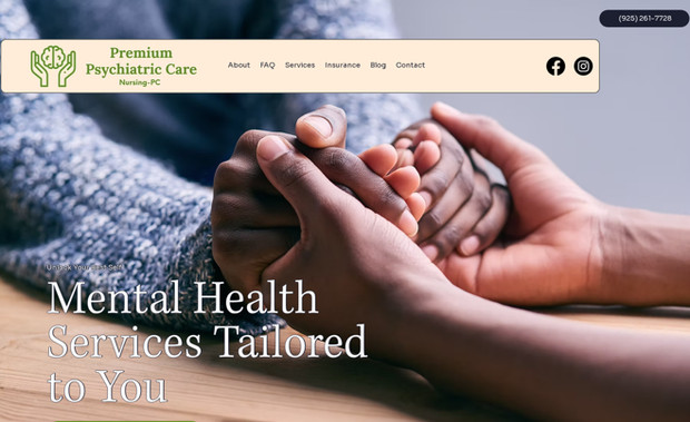 Psychiatric Care: Our team recently had the opportunity to collaborate with a new psychiatric care business that needed a website and SEO services. We designed a new Wix Studio website and implemented SEO strategies, all while incorporating the client's existing branding.​ Our goal was to ensure their brand was clearly visible and easily discoverable online, allowing prospective clients to find their practice with ease.
