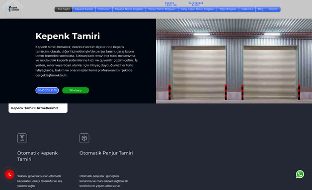 Kepenk Tamircim: Siteyi kurdum seo hizmetini veriyorum
