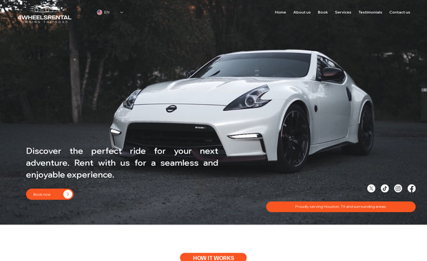 4wheels Car Rental: Car Rental Wix Studio